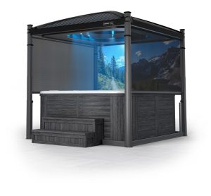 Covana Oasis Midnight with blue glow inside